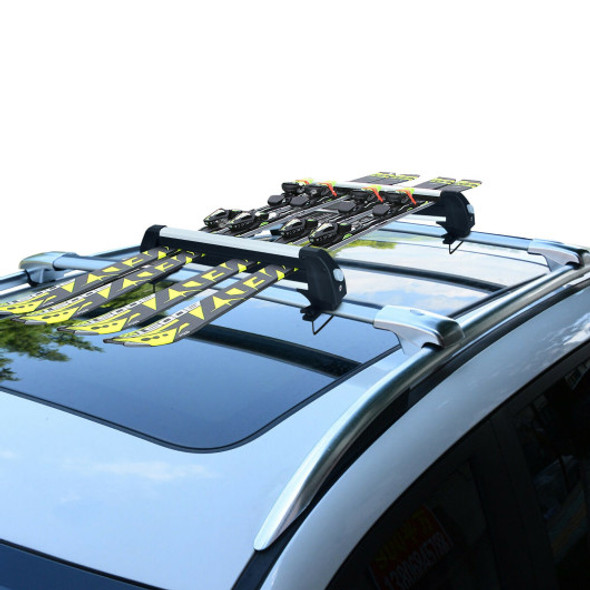 2 Pcs 23"/30" Universal Ski and Snowboard Roof Racks Fit 6 Pairs Skis or 4 Snowboards-M