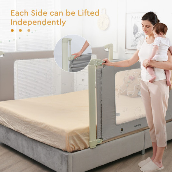 Bed Rail Guard for Toddlers Kid with Adjustable Height and Safety Lock-59 inch