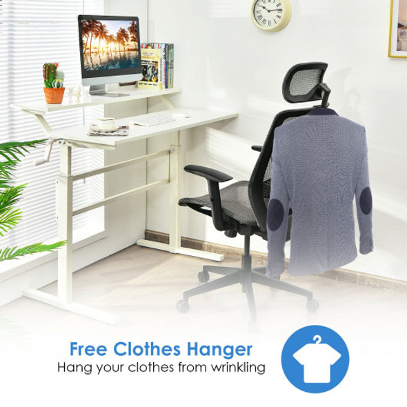 Height Adjustable Ergonomic High Back Mesh Office Chair with Hange-Gray