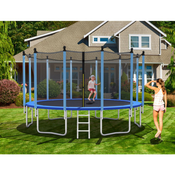 Outdoor Trampoline with Safety Closure Net-16 ft