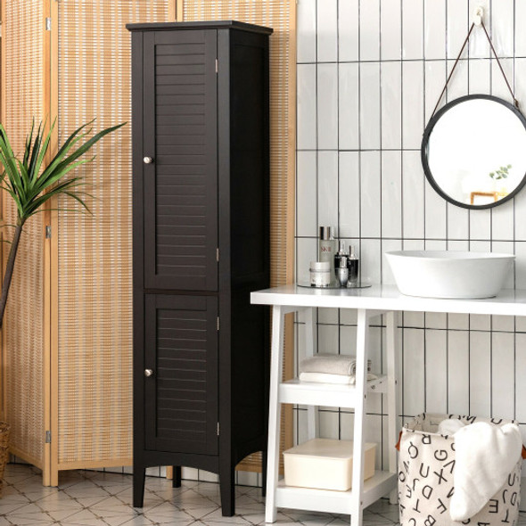 Freestanding Bathroom Storage Cabinet for Kitchen and Living Room-Coffee