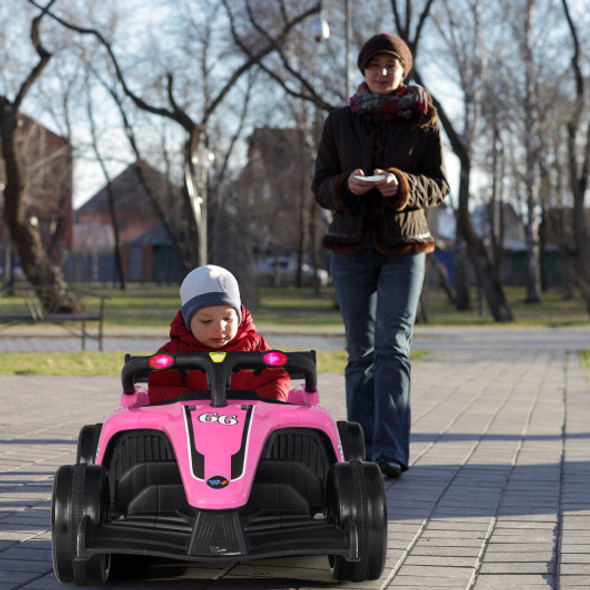 12V Kids Ride on Electric Formula Racing Car with Remote Control-Pink