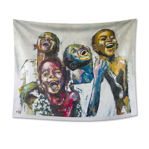 59" x 59" Happy Kids Tapestry Wall Art