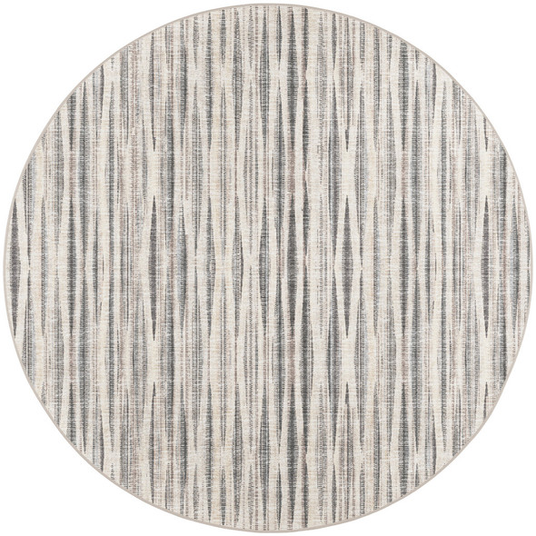 8' X 8' Ivory Round Ombre Tufted Handmade Area Rug