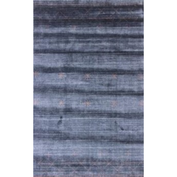 8' X 11' Navy And Rust Ombre Hand Loomed Area Rug