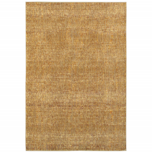 5' X 7' Gold Rust Brown Ivory Purple And Lavender Power Loom Stain Resistant Area Rug