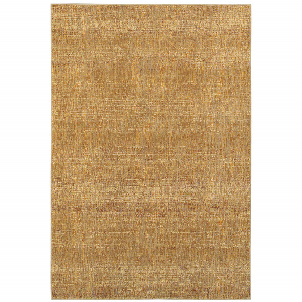 8' X 10' Gold Rust Brown Ivory Purple And Lavender Power Loom Stain Resistant Area Rug