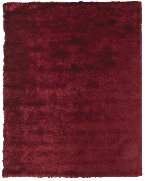 8' X 10' Red And Purple Shag Tufted Handmade Area Rug