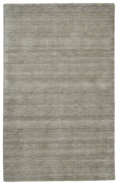 2' X 3' Gray And Ivory Wool Hand Woven Stain Resistant Area Rug