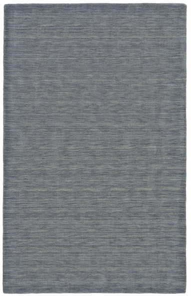 4' X 6' Gray And Blue Wool Hand Woven Stain Resistant Area Rug