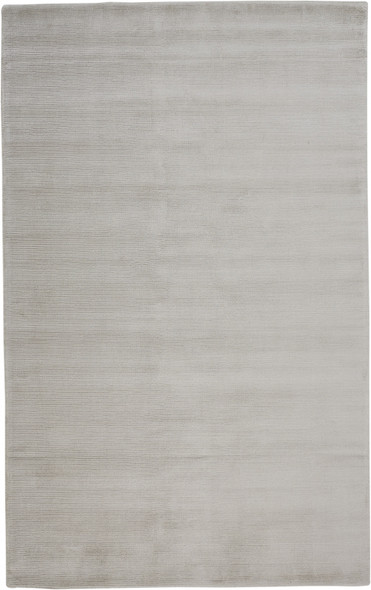 4' X 6' Gray And Silver Hand Woven Area Rug