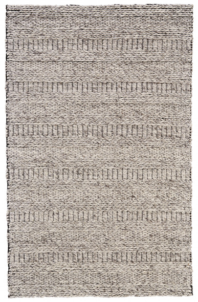 8' X 11' Ivory Gray And Tan Wool Hand Woven Stain Resistant Area Rug