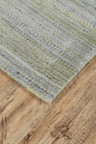 2' X 3' Green Blue And Tan Ombre Hand Woven Area Rug