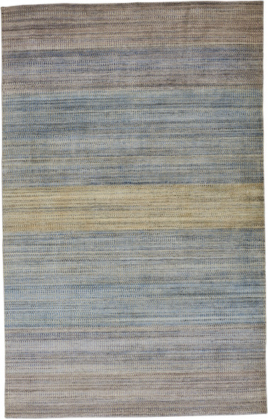 5' X 8' Blue Purple And Tan Ombre Hand Woven Area Rug