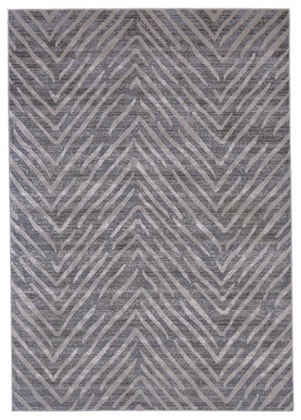 7' X 10' Gray Abstract Area Rug