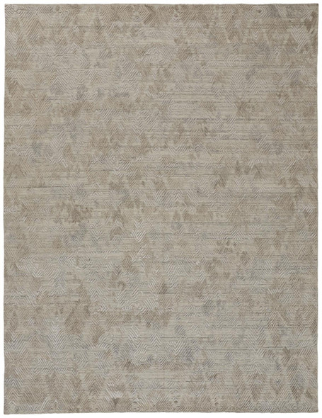 12' X 15' Gray And Taupe Abstract Hand Woven Area Rug