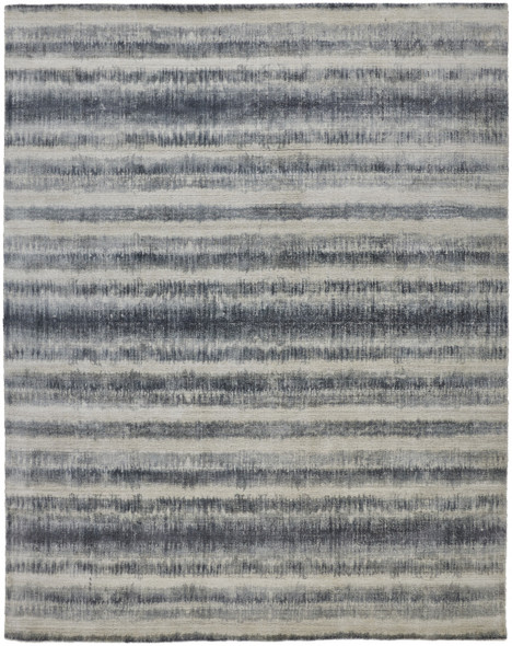 10' X 14' Ivory And Blue Abstract Hand Woven Area Rug