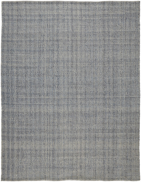 2' X 3' Gray Ivory And Blue Hand Woven Area Rug