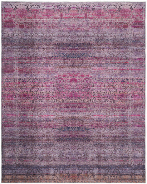 2' X 3' Pink And Purple Floral Power Loom Area Rug