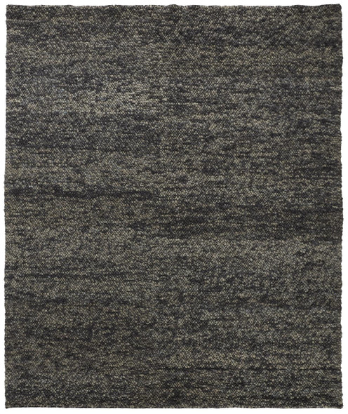 4' X 6' Gray Taupe And Black Wool Hand Woven Stain Resistant Area Rug