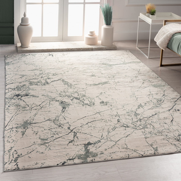 2' X 3' Ivory Abstract Area Rug