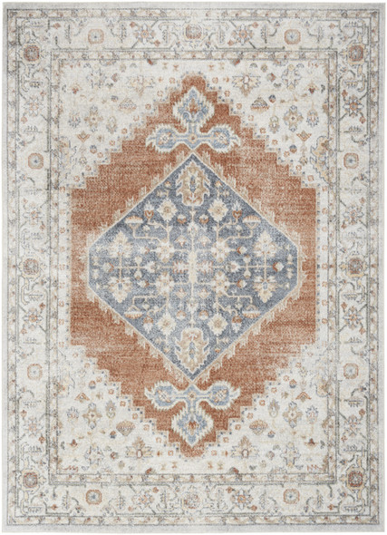 7' X 9' Gray Oriental Power Loom Distressed Washable Area Rug