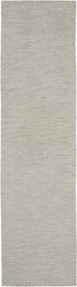 8' Gray Power Loom Runner Rug