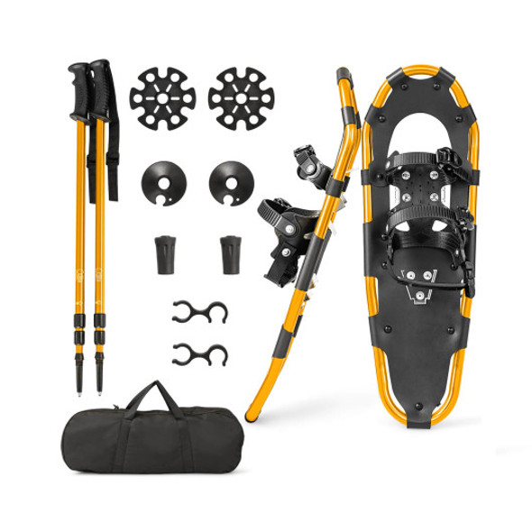 4-in-1 Lightweight Terrain Snowshoes with Flexible Pivot System-21 inches