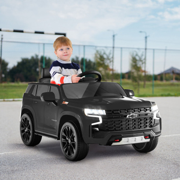 12V Kids Ride on Car with 2.4G Remote Control-Black