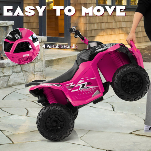 12V Kids Ride On ATV with High/Low Speed and Comfortable Seat