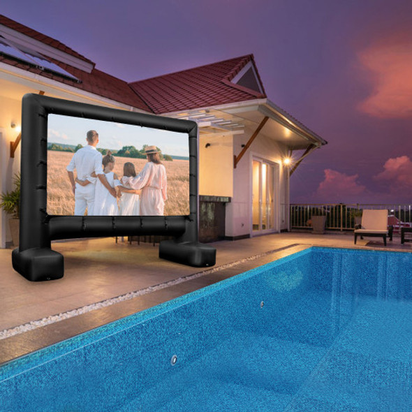 Inflatable Outdoor Projector Screen with Carry Bag and Ground Stakes-14Feet