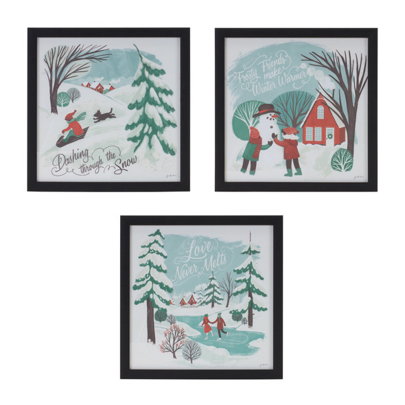 Framed Winter Scene Wall Art (Set of 3) - 86289