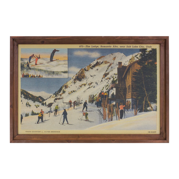 Vintage Ski Lodge Wall Art 23.5"L - 86310