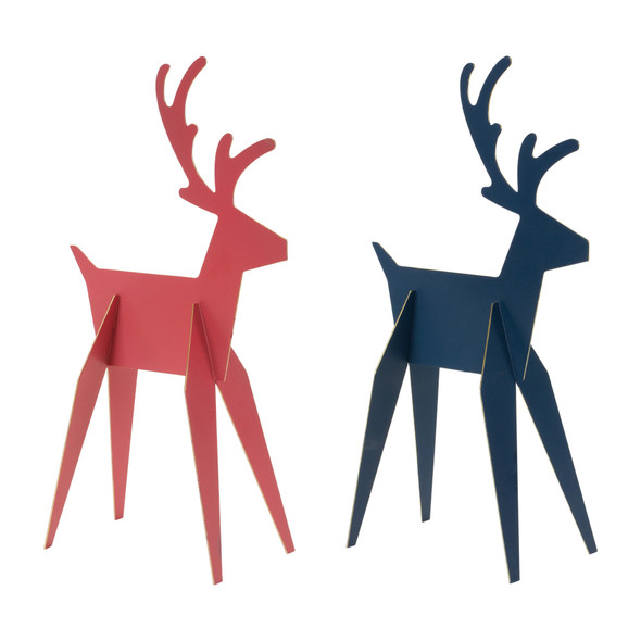 Modern Metal Deer Figurine (Set of 6) - 86346