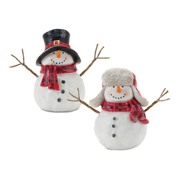 Snowman with Scarf Figurine (Set of 4) - 86402