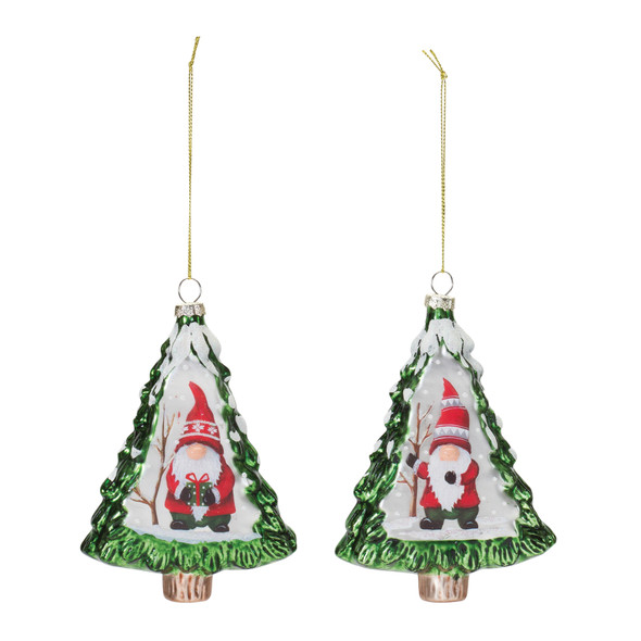 Gnome Pine Tree Ornament (Set of 12) - 86485