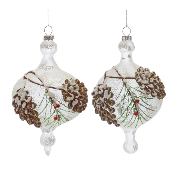 Glass Pinecone Onion Ornament (Set of 12) - 86505