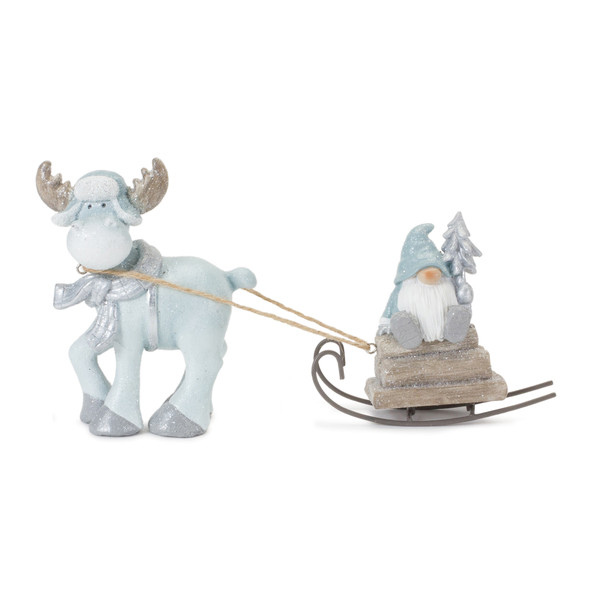 Gnome with Woodland Animals Figurine (Set of 2) - 86698