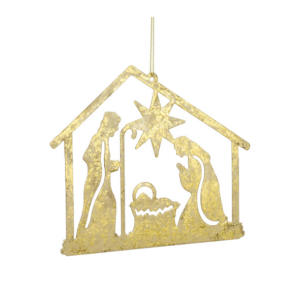 Metal Holy Family Cut Out Ornament (Set of 12) - 86713