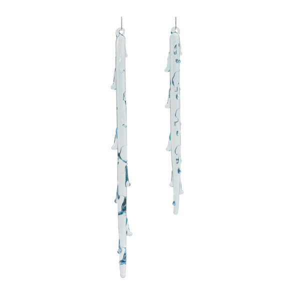 Melted Glass Icicle Drop Ornament (Set of 6) - 86732