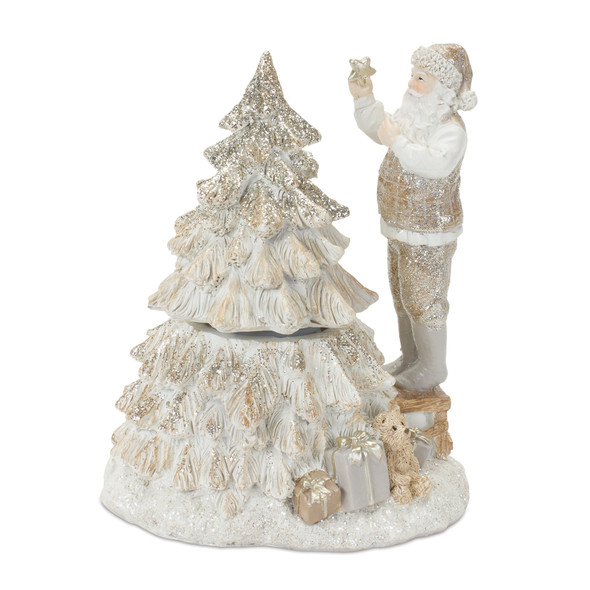 Santa with Spinning Christmas Tree (Set of 2) - 86808