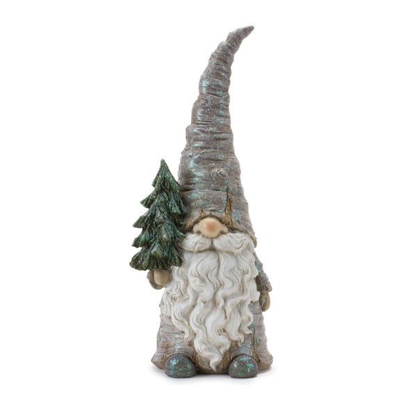 Pine Tree Trunk Gnome Statue (Set of 2) - 86836