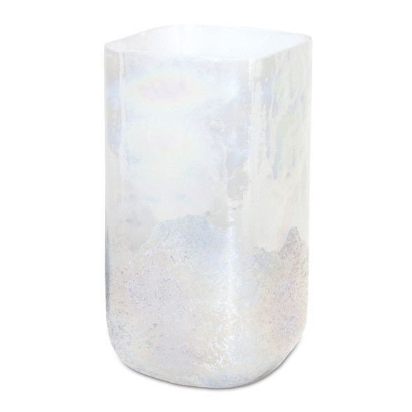 Irredescent Glass Candle Holder 9"H - 86870