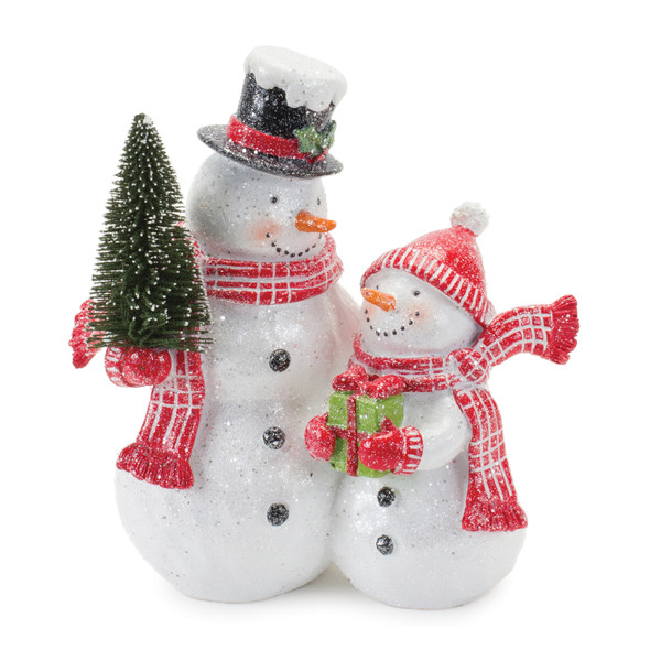 Snowman Couple Figurine 7.5"H - 87343