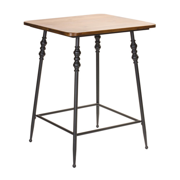 Iron and Wood Accent Table 23.5"H - 88206
