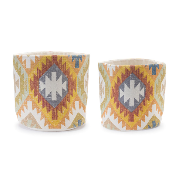 Southwestern Woven Cotton Basket (Set of 2) - 88412