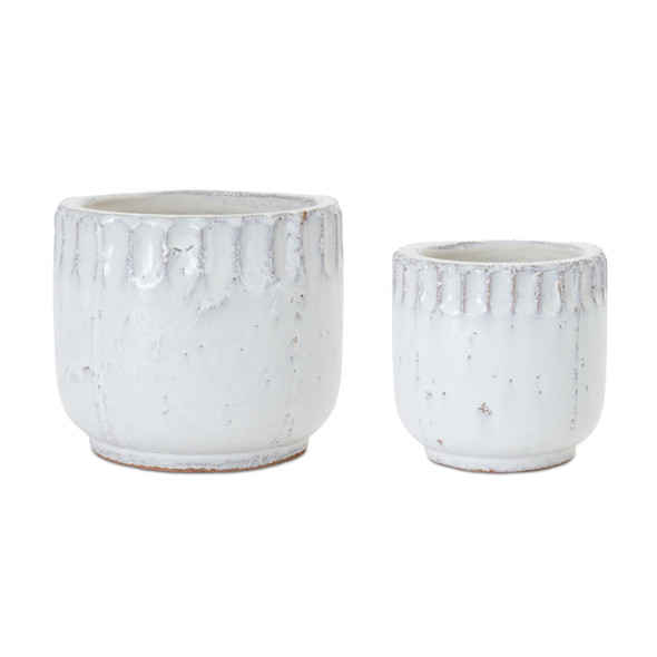 Distressed Terra Cotta Planter (Set of 2) - 88626