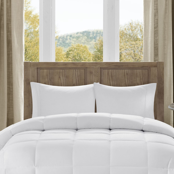 Sleep Philosophy Warmer Sateen White Down Alternative Thinsulate Comforter, King, Cotton