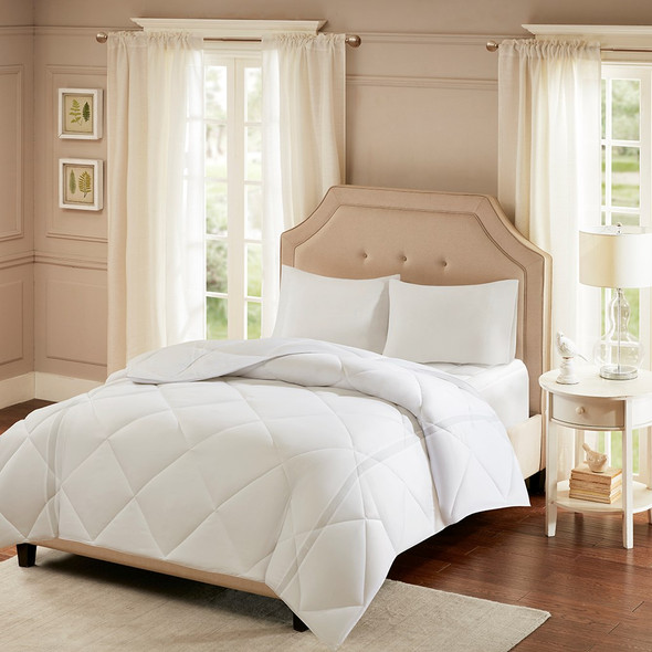 Coolmax White Microfiber Down Alternative Comforter (Smart Cool-comf)