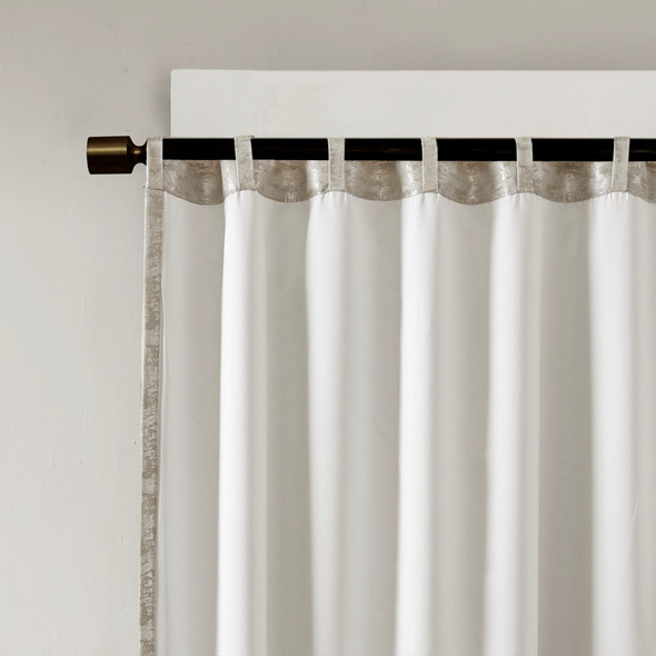 Grey & Silver Jacquard TOTAL BLACKOUT Rod Pocket/Back Tabs Curtain Panel (Cassius-Grey/Silver-Panel) Grey & Silver Jacquard TOTAL BLACKOUT Rod Pocket/Back Tabs Curtain Panel (Cassius-Grey/Silver-Panel)